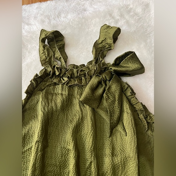 Bebe Olive Ruffle Tank Top - Picture 2 of 9